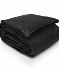 No Stress Heavy Duty Nonwoven Geotextile Underlayment 15 X 15 Feet rolled black mat, sturdy weed barrier for outdoor use.