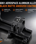 Rugged 30mm Picatinny Cantilever Scope Mount for Precision Rifles, 1.43 Inch Center Height, CNC Machined 6061 T6 Aluminum