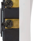 Side view of Decora Plus Rocker Double Pole AC Quiet Switch 20 Amp 120 To 277 Volt Back And Side Wiring for Solid Or Stranded Wire