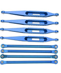 Upgrade Your RC Ride With Premium Aluminium Alloy Suspension Links For Losi 1/8 LMT 4WD, showcasing upper and lower linkage sets.