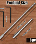 Rock Solid High Carbon Steel Drill Bit Extensions Six And Twelve Inch Hex Shank Spade Adapter Universal Quarter Inch Compatible Kit For Tight Access and Heavy Duty Jobs Done Right with size measurements.