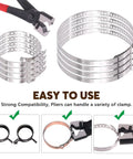 9Pcs Hose Clamp Pliers And CV Boot Clamp Kit with small and large stainless steel clamps visible