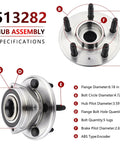 Front Or Rear Wheel Hub Bearing Assembly 513282 Fits Chevy Camaro 2010 2015 Impala 2018 2019 Cadillac CTS 2008 2014 specs view