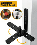 Top Shelf Heavy Duty 304 Stainless Steel Double Swing Door Hinges with automatic switch reset and matte black finish