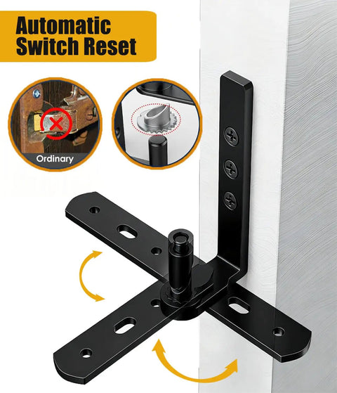 Top Shelf Heavy Duty 304 Stainless Steel Double Swing Door Hinges with automatic switch reset and matte black finish
