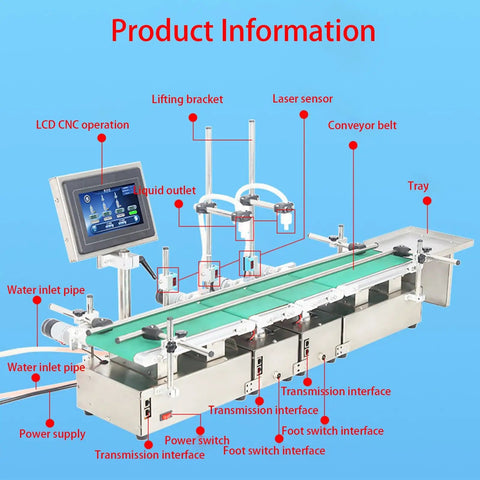 Ready To Roll Heavy Duty Automatic Liquid Filling Machine Double Head Bottle Dispenser For Beverage Alcohol And Oil Anti Drip Setup That Runs Like A Charm with LCD CNC control and conveyor system.