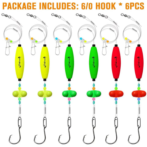 Take Down Catfish Rigs Set With Float Rigs And Rattles Santee Circle Hooks Size Six Oh Ready To Use Catfishing Tackle 90Lb