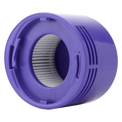 Purple post filter from Dyson Vacuum Filter Kit For V7 And V8 Series with visible pleats and housing