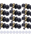 Privacy Door Knobs Matte Black 12 Pack With Keyless Interior Passage Locks Round Style Entry Hardware For Bedroom And Bathroom