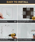 Gnarly Wall Damage Tackled Quick With Effortless Drywall Repair Clips For Knockout Smooth Finish Invisible Crack Sealing Hardware For Skilled Craftsmen And Casual Renovators - Step-by-step installation guide with clips and tools.