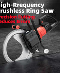 Heavy Duty Electric Concrete Ring Saw With 8900W Copper Motor And 3300 Rpm on concrete, showcasing premium titanium blade for precise cuts.