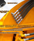 Hydraulic Hose Quarter Inch By Fifty Feet With Ten Pcs JIC Thirty Seven Degree Female And NPF Male Fittings, 4800 Psi Rated Steel Wire Braid