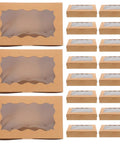 Brown DIY Cookie Boxes With Window 50 Pack Portable Paper Bakery Boxes For Treats Easy To Use And Versatile Packaging