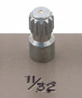 Close-up of the crank part of the Roto Gear Awning Operator Twenty Five And A Half Inch With Crank In Bronze Finish For Replacing Worn Operators