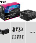 Fully Modular 850W PCIE5 Gaming Power Supply For Gamer Rigs With 80 Plus Gold, Dual 12V 2x6 Pin Cables, ATX 3.1 Ready