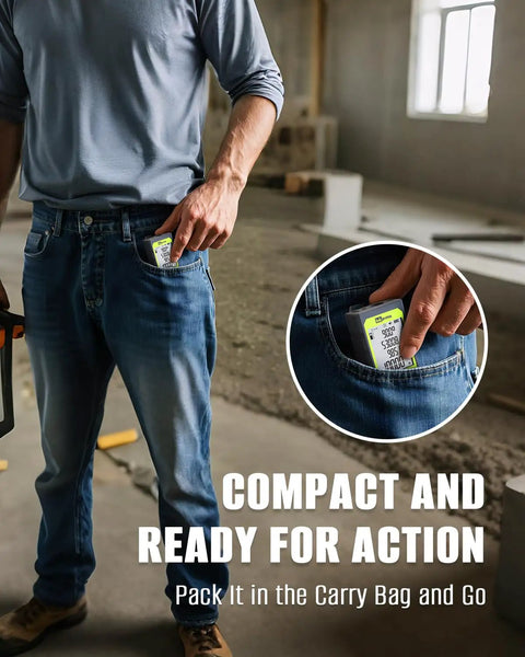 High Precision Laser Distance Meter With Angle Sensor Pro Grade DIY Friendly Tool 328 Feet Range 100 Meters in jeans pocket