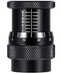 Valve Spring Height Micrometer For Installed Height 1.600 To 2.200 Inches, Black Aluminum Build, Precise Readings, Black Knurled Dial