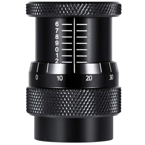 Valve Spring Height Micrometer For Installed Height 1.600 To 2.200 Inches, Black Aluminum Build, Precise Readings, Black Knurled Dial