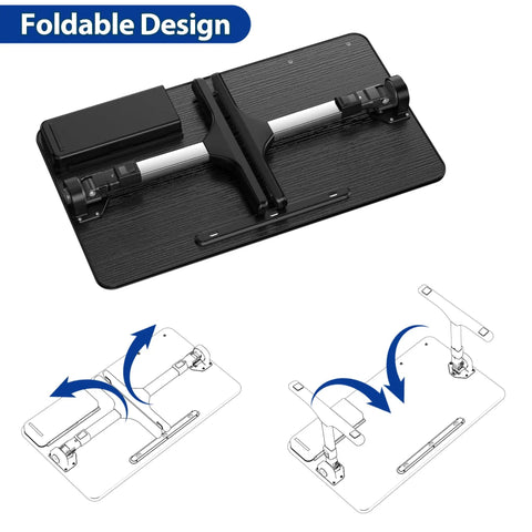 Foldable design of Adjustable Laptop Table With Built In Tablet Groove And Storage Drawer Portable Lap Desk And Foldable Sofa Tray