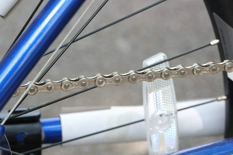 6/7/8 Speed Bike Chain One Half By Three Thirty Second Inch, 116 Links With Quick Link on bicycle, durable forged steel