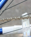 Five To Eight Speed Bike Chain One Half By Three Thirty Second Inch 122 Links on bicycle, forged steel, easy install link.