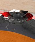 Heavy Duty Water Stop Drain Flashing Set With Adjustable Height Connector For A No Sweat Leak Free Shower Pan Build And Tight Waterproofing Seal Results, showing red polypropylene seal in shower drainage system.