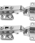 Two Pack Stainless Steel Nickel Cabinet Hinges With Smooth Operation And Easy Install For Kitchen And Furniture Cabinet Doors Overlay