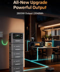 Go To Portable Power Station P280 With 2800W Peak 2048Wh LiFePO4 Battery Expandable To 10kWh powering appliances indoors
