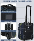 Underseat Carry On Luggage With Wheels 16 Inch 30L Waterproof PVC Weekender Bag Airline Approved Navy Blue with YKK zippers