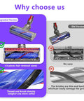 Comparison of upgraded and old vacuum head versions for Replacement No-Tangle Vacuum Head For Dyson Cordless V7 V8 V10 V11 V15