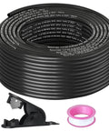 Half Inch DOT Air Line Hose Kit 100 Ft Black SAE J844 PA12 Nylon Pneumatic Tubing With Cutter And Teflon Tape