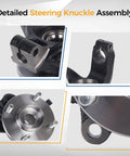 Front Left Steering Knuckle Assembly And Wheel Hub Bearing For Ford Focus 2006 To 2011 showing detailed parts view.