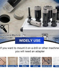 7-Piece Diamond Hole Saw Kit For Porcelain Tile Ceramic Marble Brick Dry Or Wet Core Drill Bits Set Displayed on Case
