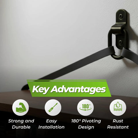 Lock Down Your Rig With 10 Piece 1/4 Inch Steel D Ring Tie Down Anchors 2400 Lbs, showing 180° pivoting design and installation.