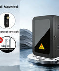 Premium EV Charger Cover Outdoor Lock Box With Tempered Viewing Panel And Ventilated Side Doors To Shield Your Rig From Elements Plus Plug N Play Ready For Standard Home Stations 20X10X35, wall-mounted with lock.