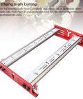 Pro Grade Woodworking Router Sliding Plate Sled For Planing And Flattening Adjustable 590mm Width Aluminum Alloy Guide Plate
