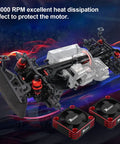 Heavy Duty 30mm RC Motor Cooling Fan with Heatsink, 28,000 RPM ESC Cooler For 540 550 Brushless Motors, Black Red design