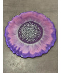 13 Inch Resin Flower Lazy Susan Rotating Serving Tray Modern Centerpiece For Dining Table Charcuterie Board Spices Kitchen Decor