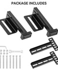 Straight Up Sturdy Headboard Bracket Kit For Adjustable Beds And Metal Frames includes black steel brackets, screws, and tools.