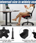 28 Inch Heavy Duty Office Chair Base Replacement With Wheels Set Of 5 Universal Gas Cylinder Hole Caster Sockets in use