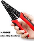 Get The SavvyFIX 8-Inch Professional Wire Stripper Tool, Wire Crimper & Wire Cutter with TPR handle for comfort.