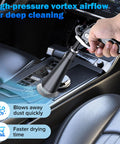 Pro Grade High Pressure Car Cleaning Gun With Dual Nozzles for Fast Dust Removal in car interior console