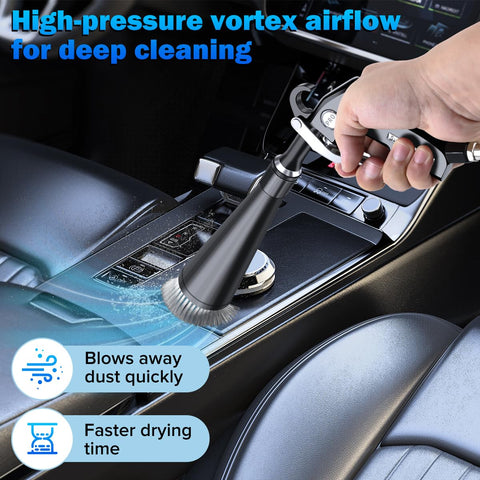 Pro Grade High Pressure Car Cleaning Gun With Dual Nozzles for Fast Dust Removal in car interior console
