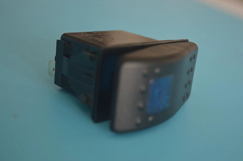 12V 20A Waterproof LED On Off Rocker Switch for Boats and Marine Rigs SPST 3P Lighted Switch with Blue Indicator