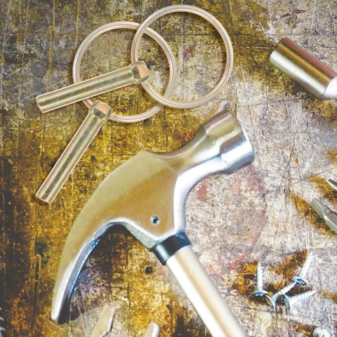 Heavy Duty Galvanized Lynch Pins With Ring Kit For Trailers And Farm Equipment on workshop surface