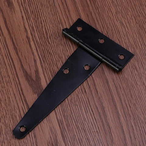 24 Pack 4 Inch Black T Shaped Door Hinges Heavy Duty Iron Gate Hinges With 6 Screw Holes Built To Last Easy To Install Oxidation Resistant