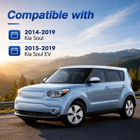 Solid Rear Wheel Hub Bearing With Abs Speed Sensor For Kia Soul And Soul Ev Built Tough Plug And Play Swap That Drops Right In With Durable Heat Resistant Housing And Easy Install 58980B2050, Kia Soul EV parked in scenic location.