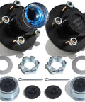 Two 3500-lb trailer idler hub kits, 5-bolt 4.5 in hubs, pre-lubed; includes washers, lock nuts, cotter pins.