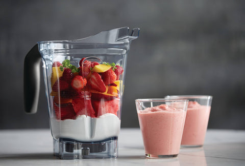64 Oz Low Profile Blender Container Clear BPA Free Eastman Tritan Copolyester with fruit and smoothies, G Series Compatible