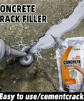 500G Busted Driveway Rescue High Flex Self Leveling Concrete Crack Filler Fast Dry Waterproof Sealant Cement Repair Paste applied to concrete crack.